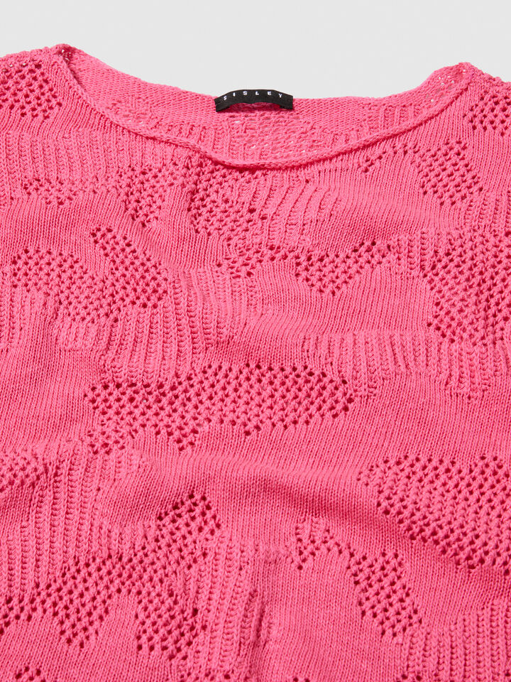 Oversized sweater - girls' knitwear - Pink | Sisley Young image number 2